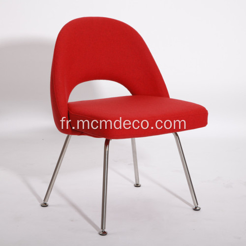 Chaises de salle à manger en tissu rouge contemporain